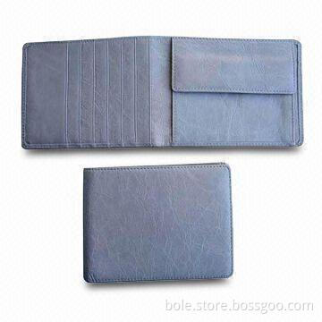 Men's Wallets in Real Leather, with Coin Purse and Card Holder, OEM/ODM Services are Offered